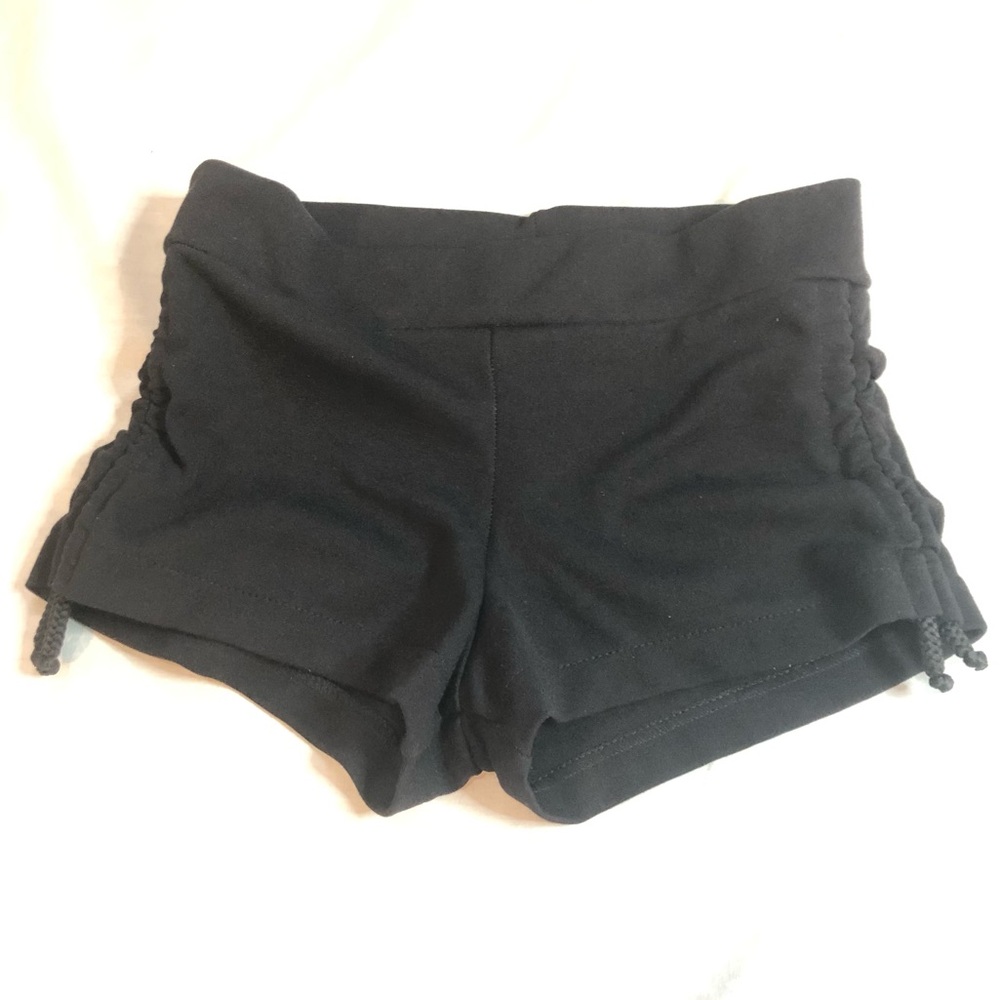 Women’s Black Stretch Drawstring Side Shorts
